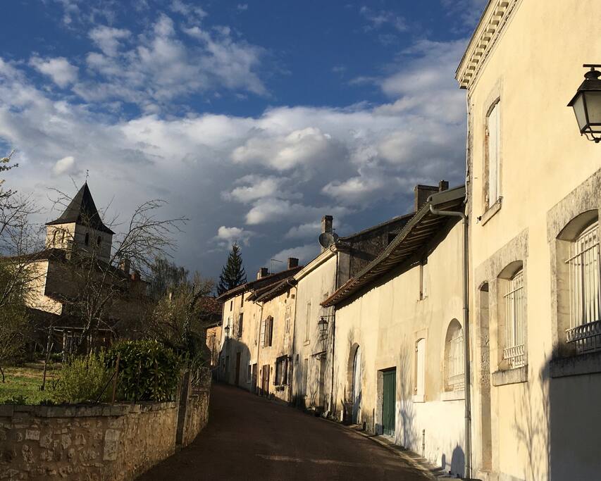 Rue du Moulin - Les Sabots (the House of the Wooden Shoe Maker) is third up on the right