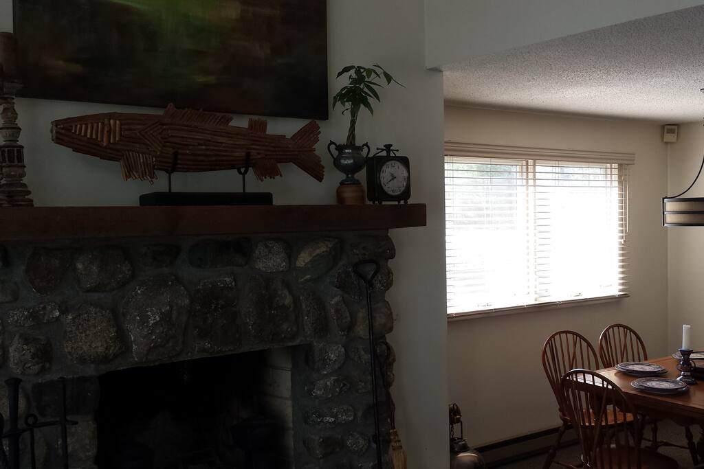 Living room fireplace