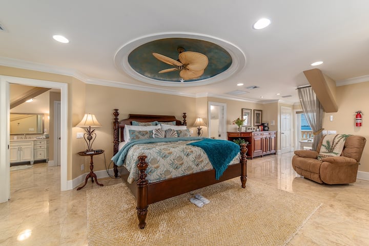 master suite has both ocean and river views