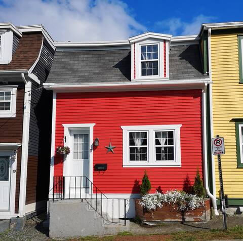 St. John's Modern, Charming Jelly Bean Row House