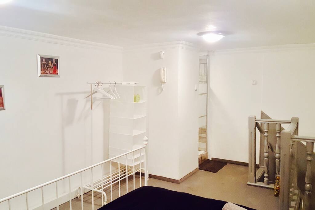 Bedroom and shower