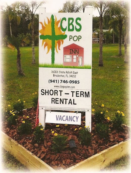 Front driveway
entrance sign