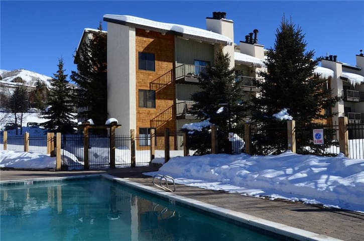 Cozy 2/2 condo walk to hot tub, pool & ski gondola