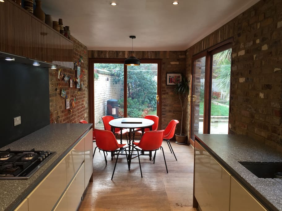 Big roomy kitchen to relax and enjoy good food and weather