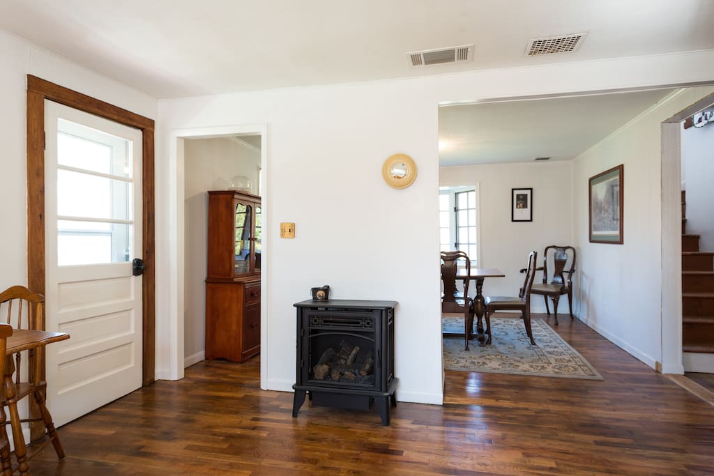 Kitchen looking into dining room