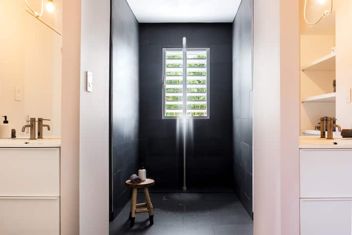 Master bathroom with Jee-O shower.