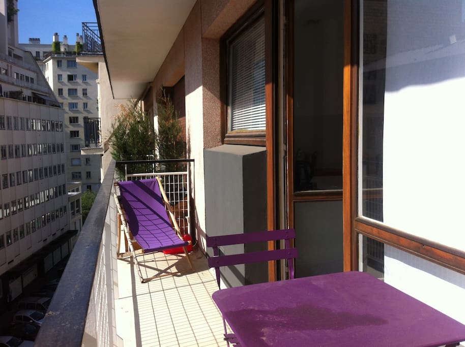 sunny terrace in the morning