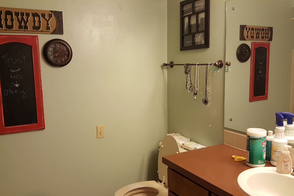 Bathroom across the hallway
