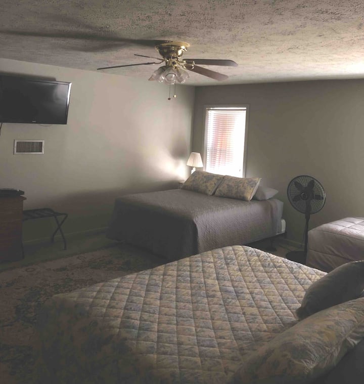 Მაღლა საძინებელი King, queen, ტყუპი საწოლი ტელევიზორით