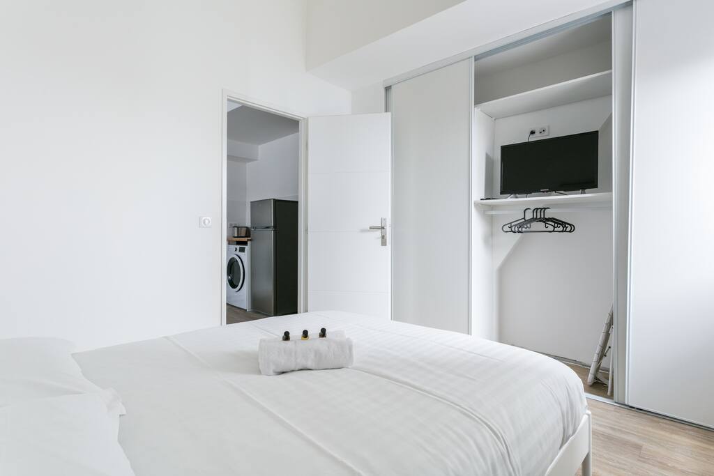 Private Bedroom with TV and A/C