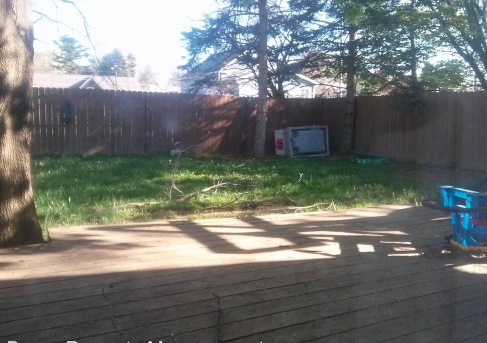 back deck fenced in