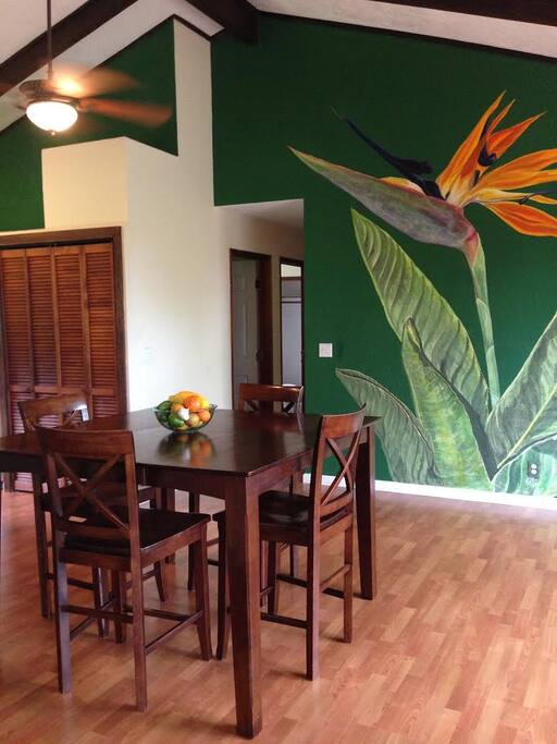 Gorgeous 12 foot Bird-of-Paradise Painted by local artist