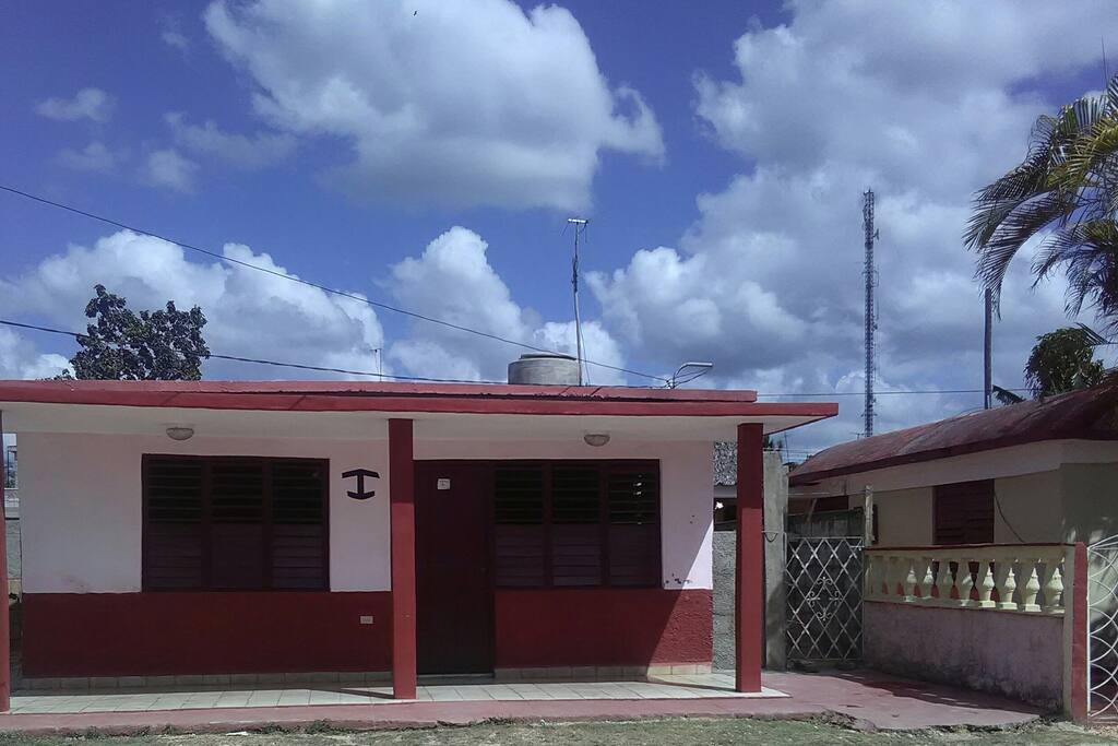 El frente de la casa