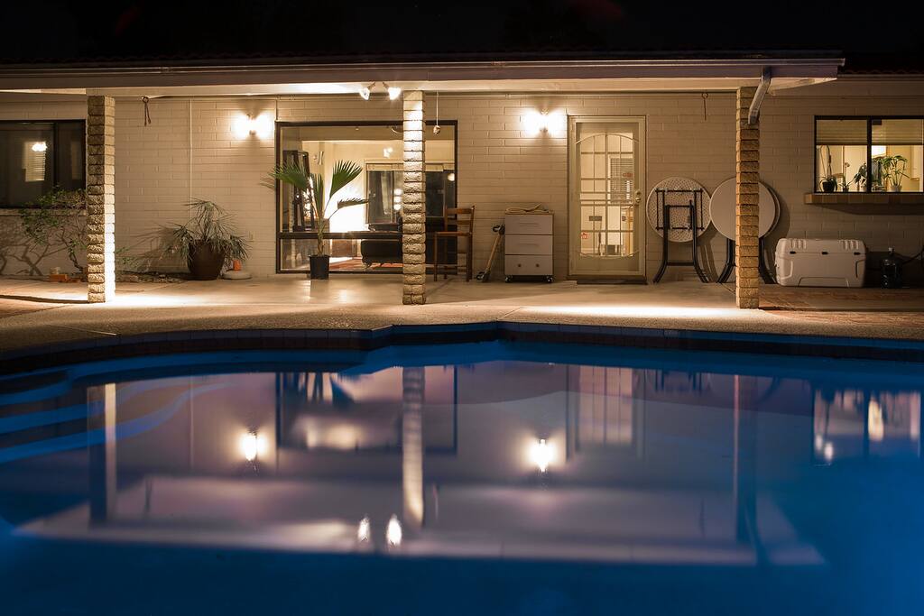 main house patio & pool area
