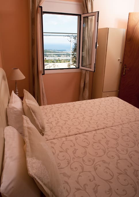View of mounta beach from the apartment bedroom