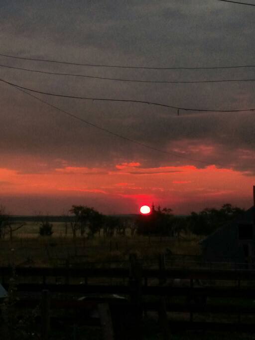 sunrise from the deck