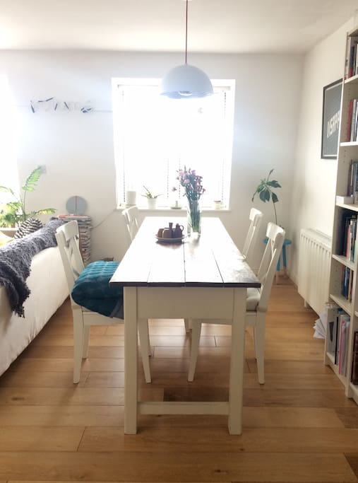 Family farmhouse table; perfect for a night in.