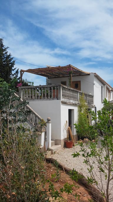 Steps to apartment terrace