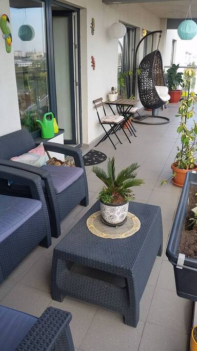 An spacious balcony suitable to relax