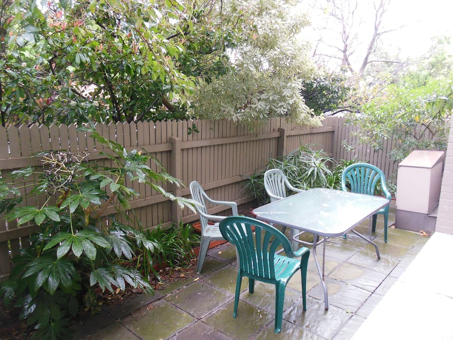Large, private courtyard and BBQ