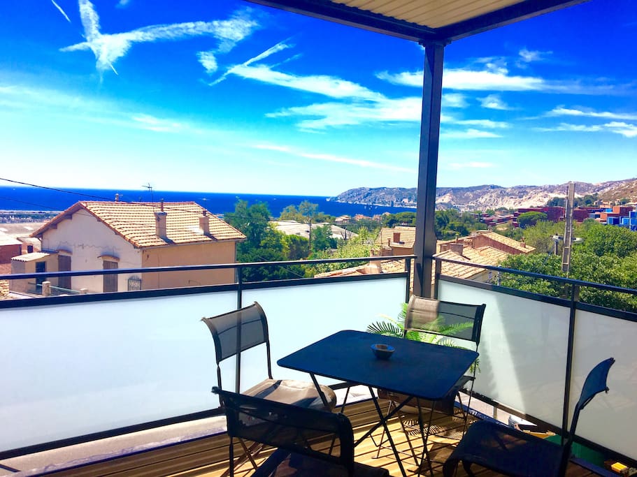 Terrasse de 10m2 vue mer