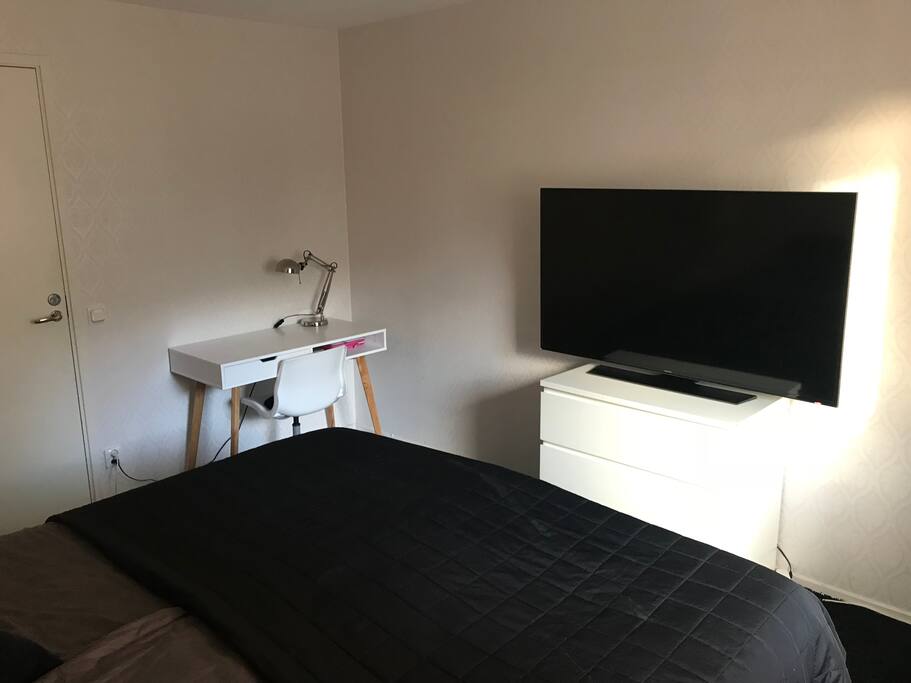 Your room! Including a 55 inch smart TV with Netflix available, your own drawer and your own desk.
