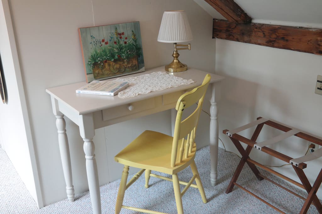Wifi included to go with the desk email your friends and tell them about this great place
