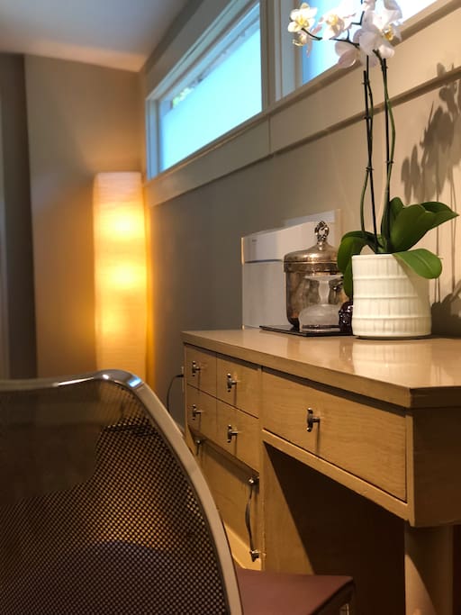 Desk and dresser draws for your stay!