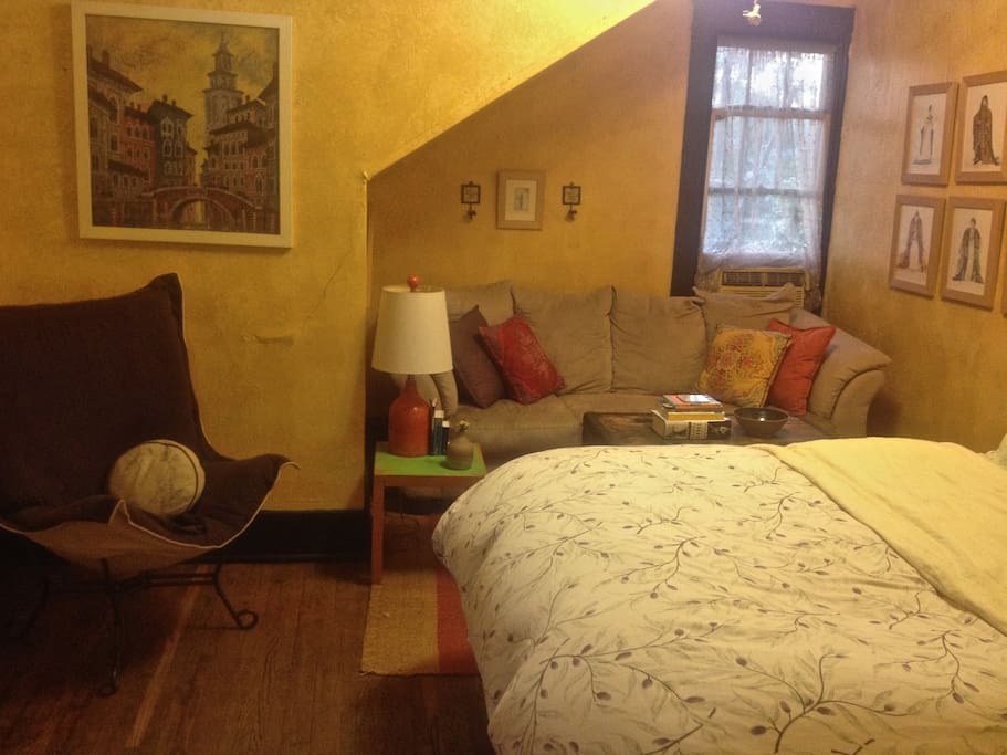 Bedroom sitting area (Large closet not in photo)