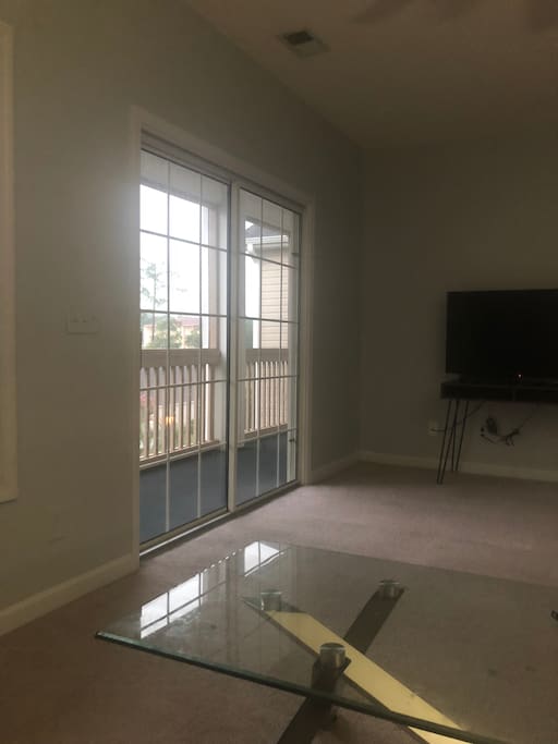 Living room window leads out to the balcony