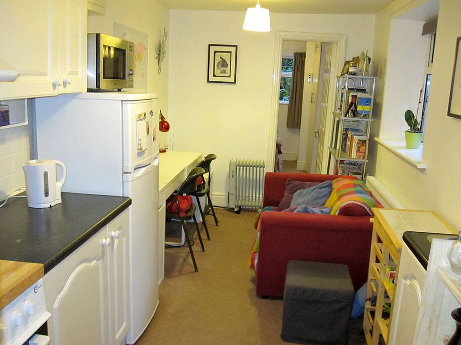 The Living area and kitchen