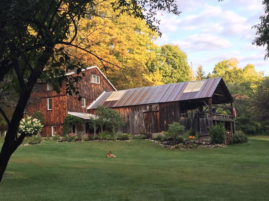 Enjoy our large yard with a game of horseshoes, cornhole, or just take a walk!