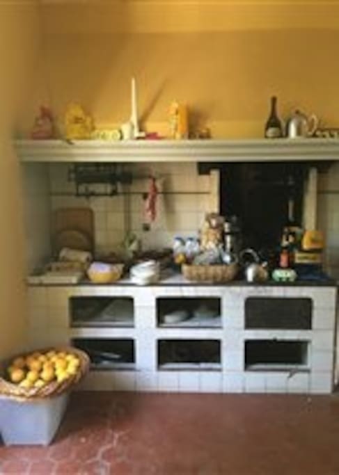 kitchen preserved in original style