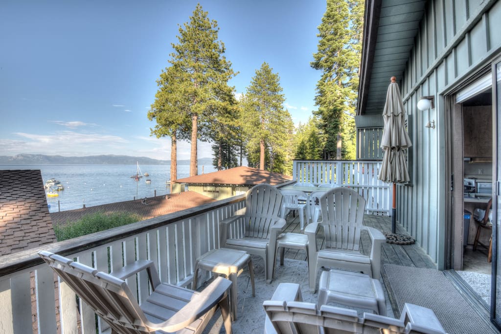 View from the deck overlooking Lake Tahoe