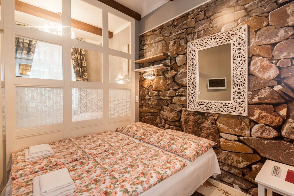 Front part of the bedroom. Has a double bed, or can be made into 2 single beds