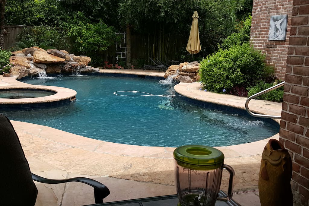 Private pool and hot tub