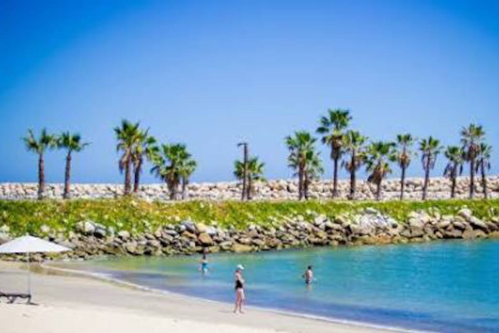 Beautiful mix of vegetation and turquoise beach! At Ganzo beach, walking distance