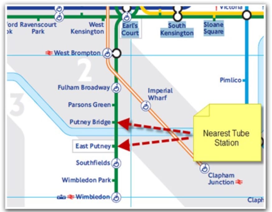 2 mins walk from East Putney tube station