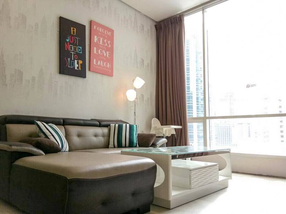 Cozy L shape couch