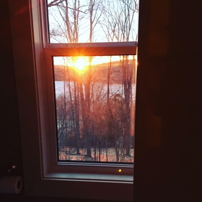 Sunset from the Jacuzzi tub