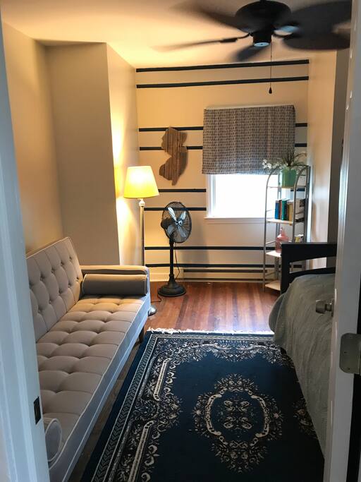 2nd bedroom with bunk bed and sofa bed