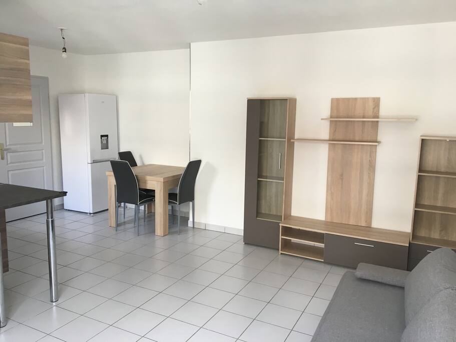 Central place with 2 places sofa bed (new)