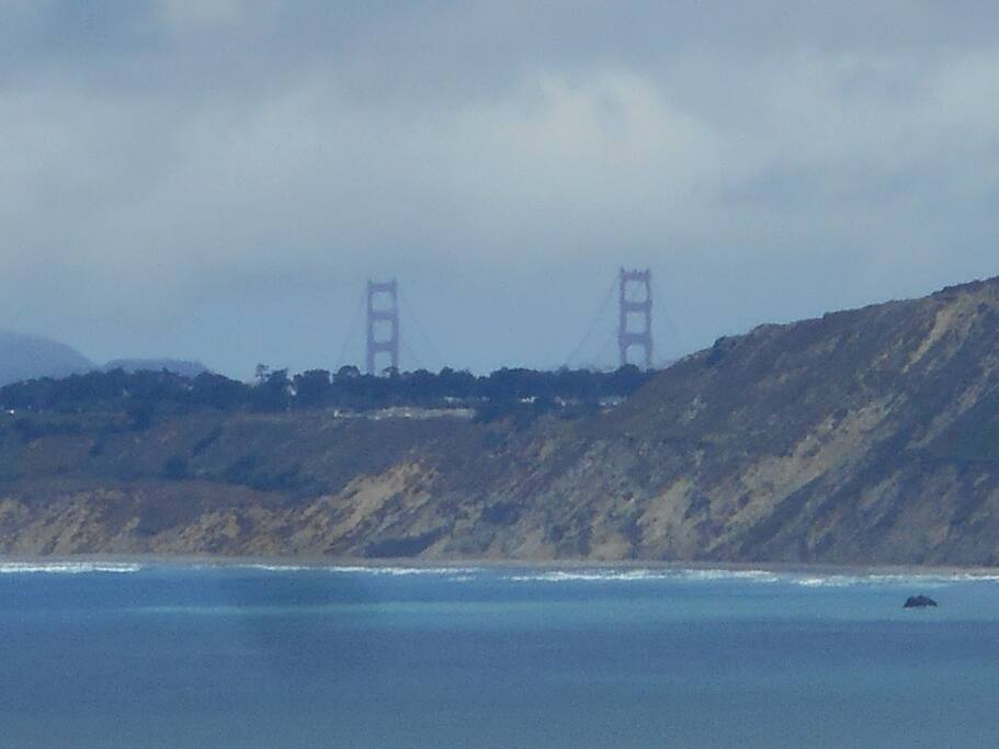 #3.) Picture taken of The 2 Twin Ladders (TOWERS); they will get you to the Top of the Golden Gate Bridge. Picture taken from the windows of our House