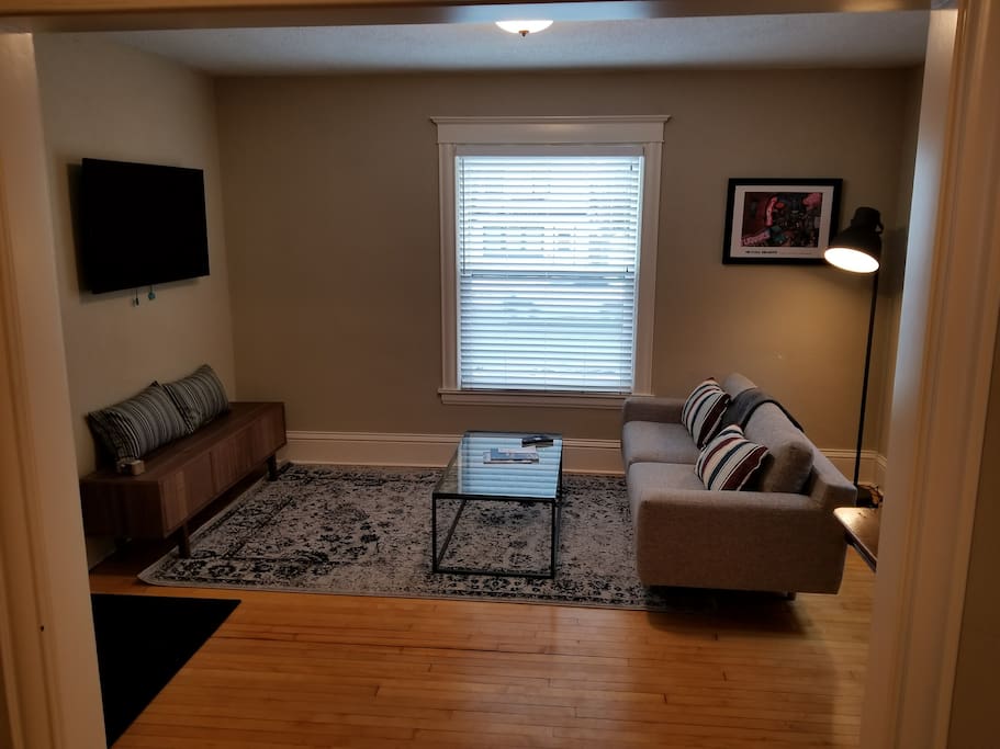 Living room with HDTV and every channel offered by Xfinity!