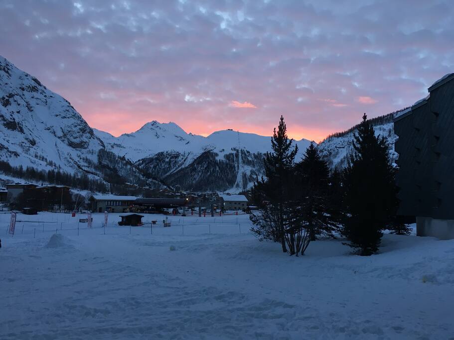 Lever du jour depuis l'appartement