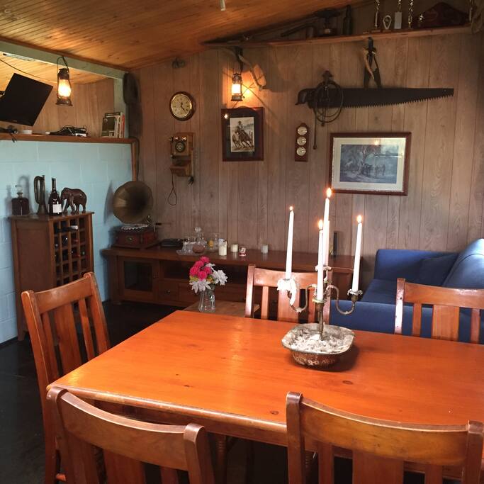 Inside your self containe cabin.