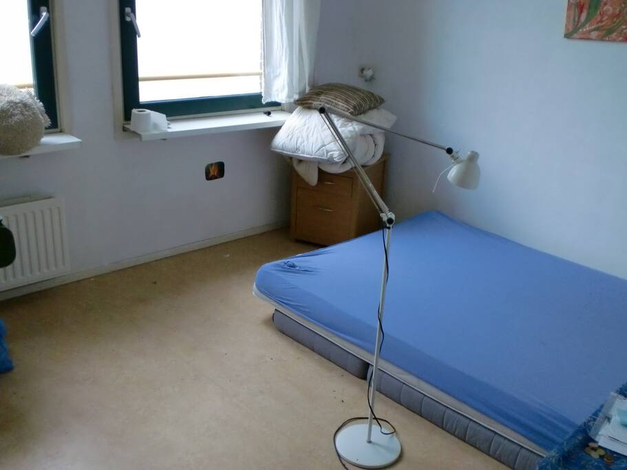 Bedroom: Big bed (perfect for two persons), closet, shelves...