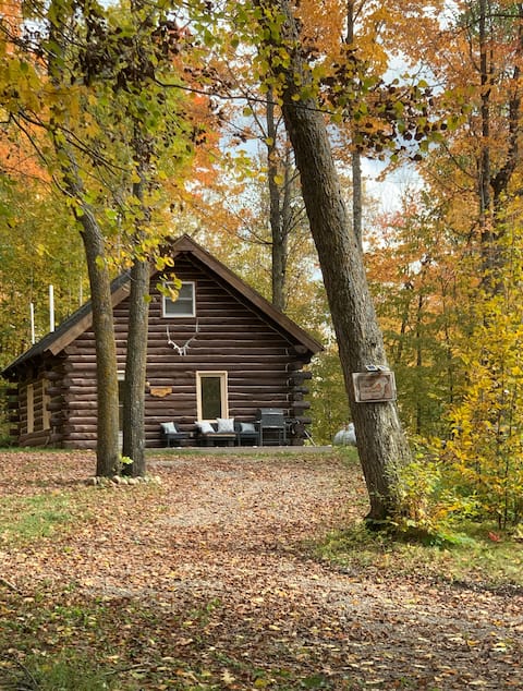 Beautiful rustic log home with lake access