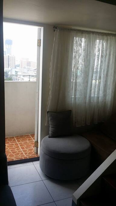 Working Area access to Balcony with Robinsons Mall View