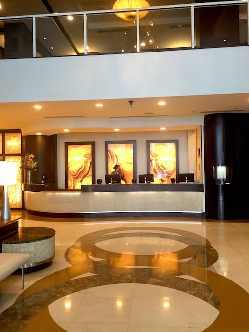 Check in at the reception with confirmation number